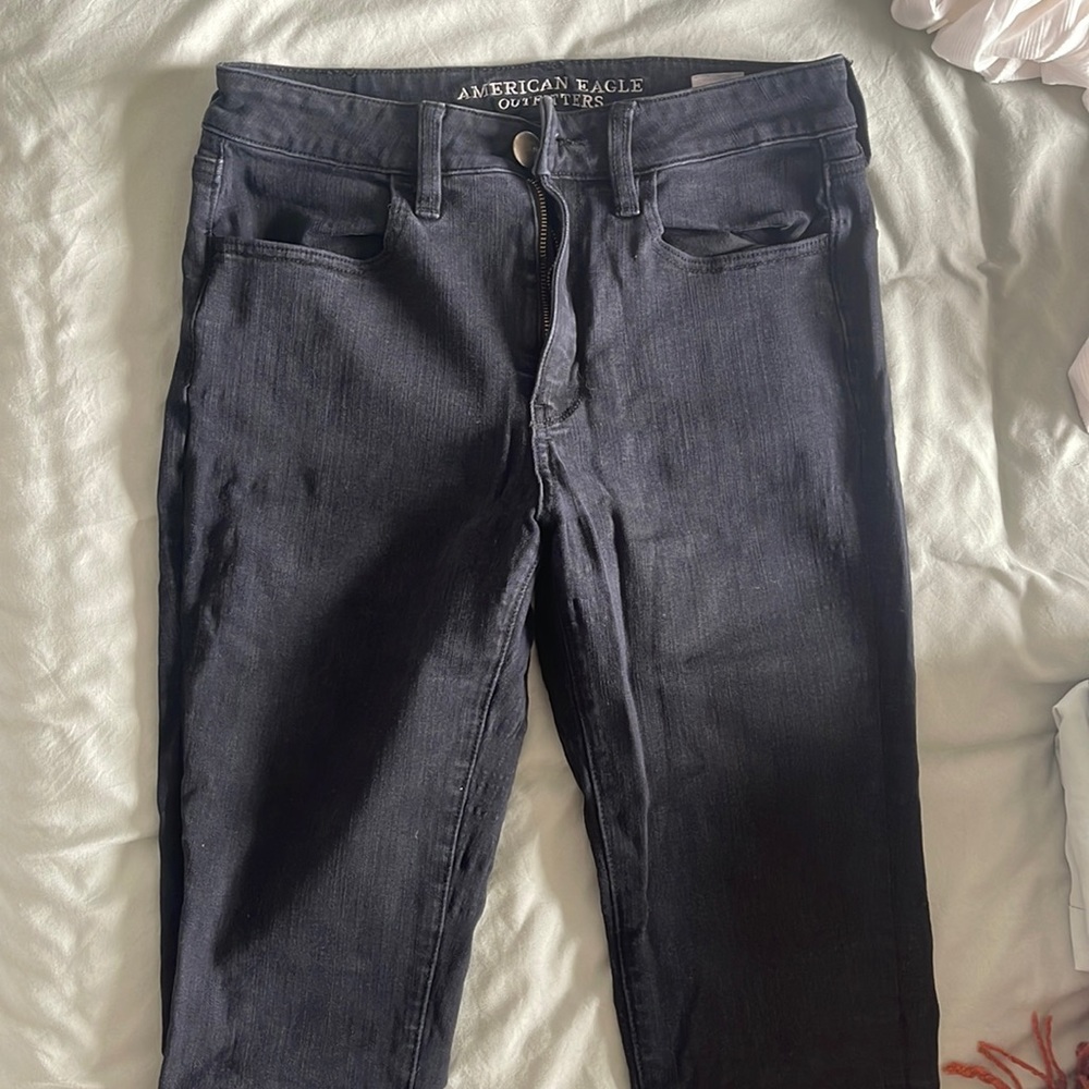 AE Super stretch black skinny jeans